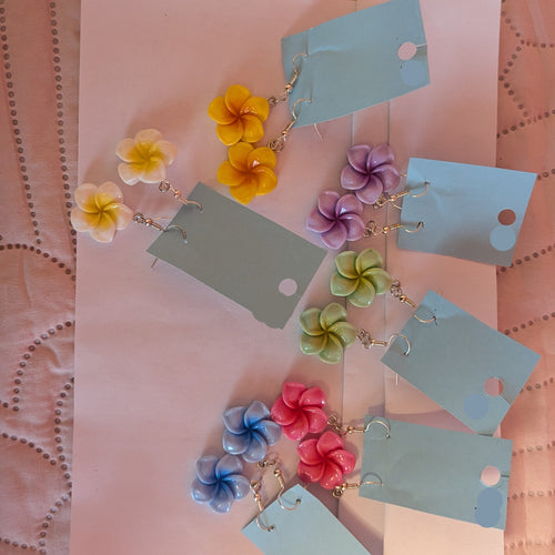Hibiscus flower shaped earrings (multiple choices)
