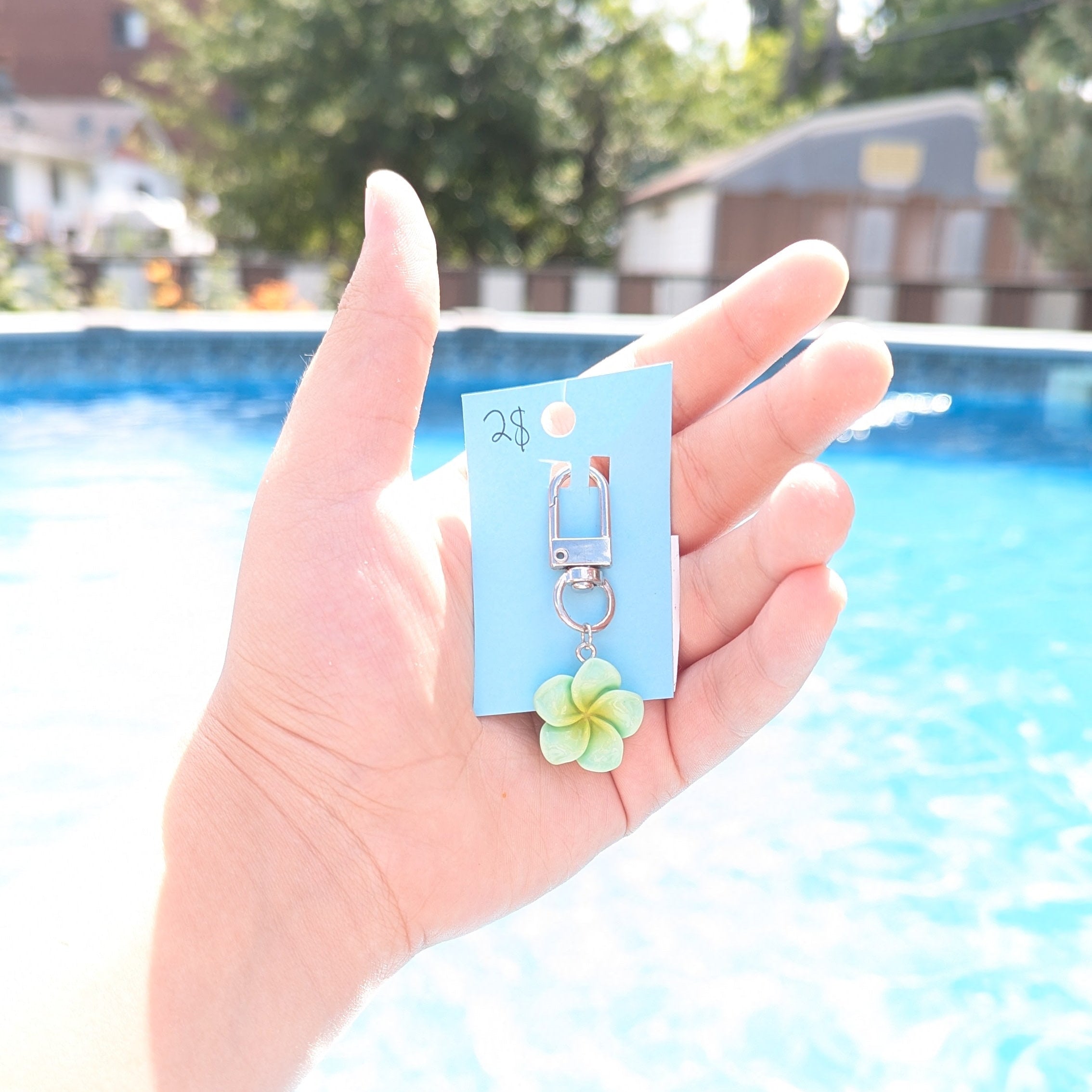 Hibscus Flower Keychain