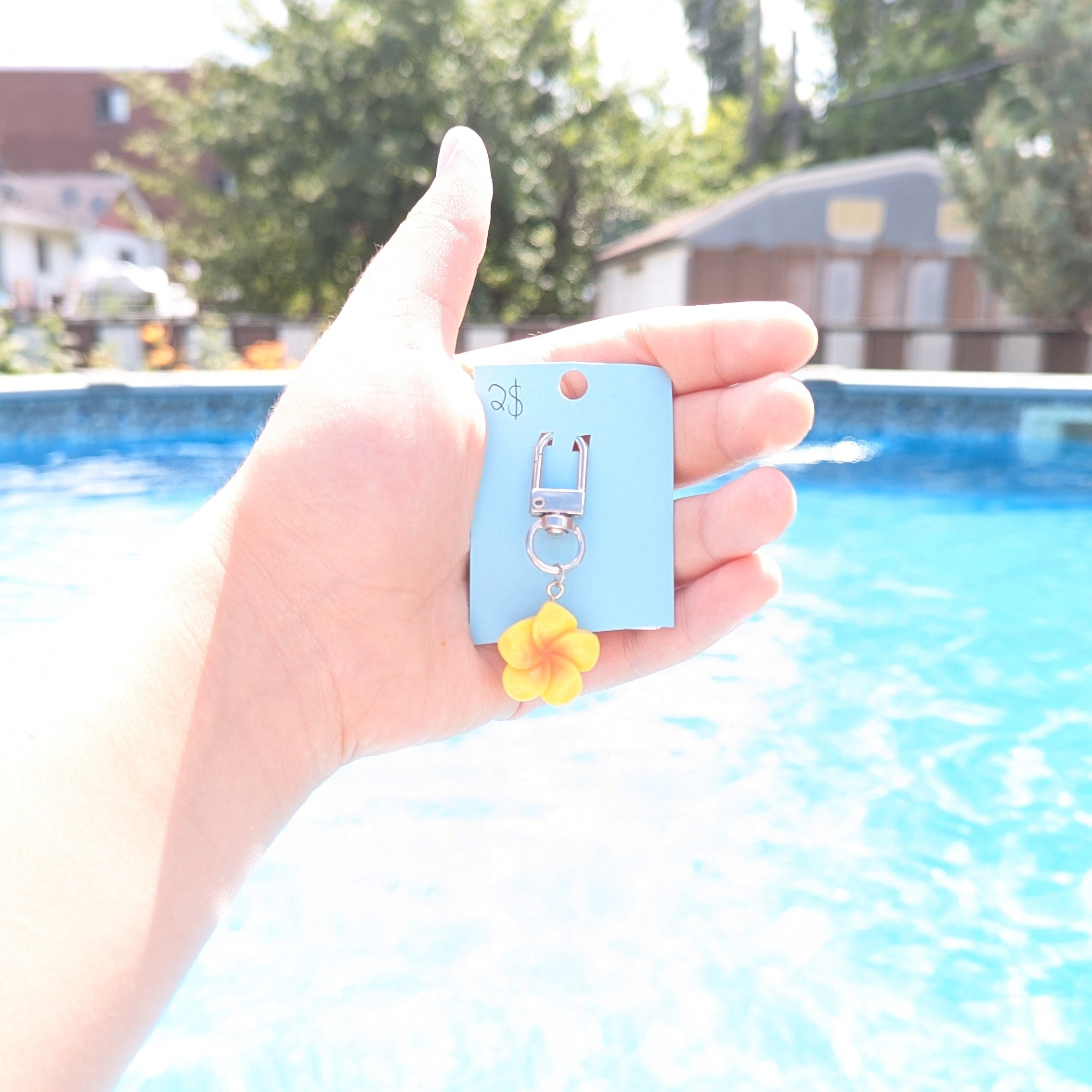 Hibscus Flower Keychain