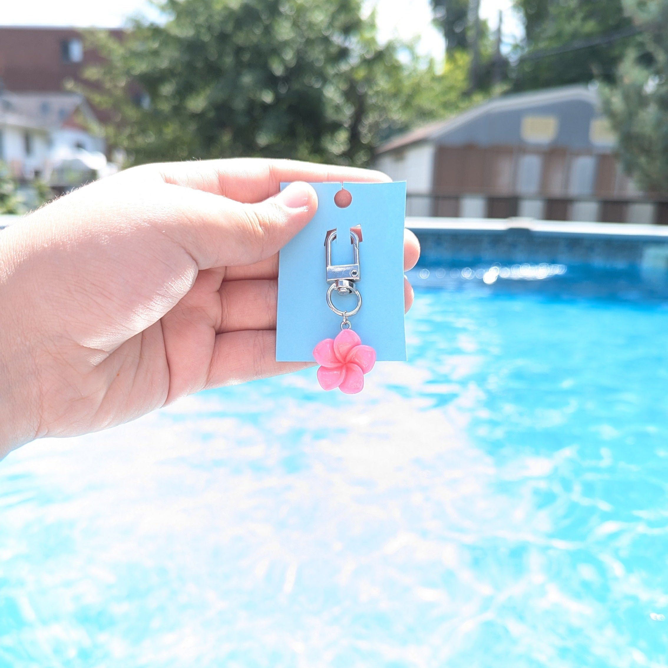 Hibscus Flower Keychain